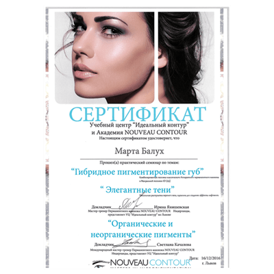 Майстер-клас NOUVEAU CONTOUR 2016р.